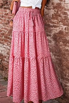 24SSハーリップトゥHigh-Waist Tiered Long Skirt Round Tiered Long Skirt